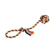 Trixie Hiphop Tug of War Ball Grey-orange 9cm, 58cm 300g - Dog Toy