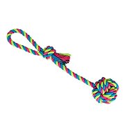 Trixie Hiphop Tug of War Ball Red-blue-yellow 9cm, 58cm 300g - Dog Toy