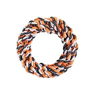 Trixie Hiphop Cotton Circle Grey-orange 15cm 130g - Dog Toy