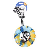 DUVO+ Rubber ring with rope 28 × 14 × 4,1 cm - Dog Toy