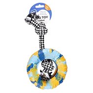 DUVO+ Rubber Ring with Rope - Dog Toy
