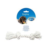 DUVO+ Tightening rope 2 knots white 35 cm - Dog Toy