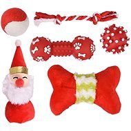 Flamingo Christmas Stocking with Toys Set - Dog Toy