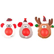 Flamingo Christmas Toy Plush Head Rubber Nose 21cm - Dog Toy