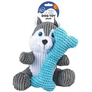 DUVO+ Husky with bone plush M 27,5 × 27,4 × 16,5 cm - Dog Toy