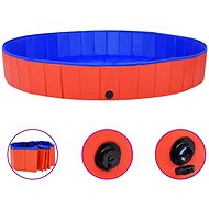 Shumee Folding pool for dogs red PVC 200 × 30 cm - Dog Pool