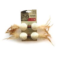 M-Pets NATURA sisal toys with feathers 24 × 4,5 × 4,5 cm - Cat Toy