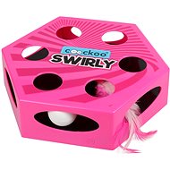 Ebi Coockoo Swirly with rotating feathers 20,4 × 6,8 × 23cm pink - Cat Toy