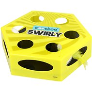 Ebi Coockoo Swirly with rotating feathers 20,4 × 6,8 × 23cm yellow - Cat Toy