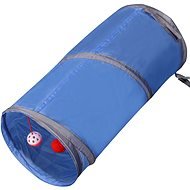 AngelMate Cat tunnel with balls 25 × 50 cm blue - Cat Toy