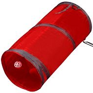 AngelMate Folding cat tunnel with balls 25 × 50 cm red - Cat Toy