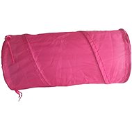 AngelMate Folding cat tunnel with balls 25 × 50 cm pink red - Cat Toy