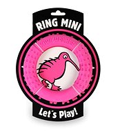 Kiwi Walker Mini TPR Foam Throwing and Swimming Ring Pink 13cm - Dog Toy
