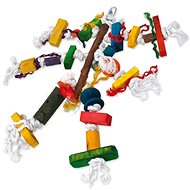 Bird Jewell toy Knitted hanging wood - rope 10 × 40cm - Bird Toy