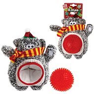 Gigwi Christmas bear with hedgehog ball 24 cm - Dog Toy