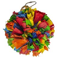Duvo+ Hanging colourful toy for exotics corn leaf pompon 12,7 × 7,6 × 7,6 cm S - Bird Toy