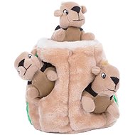 Outward Hound Plush Puzzle Squirrels in the Stump Small - Dog Toy