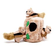 Outward Hound Plush Puzzle Squirrels in the Stump Medium - Dog Toy