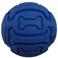 Ball Dog Fantasy rubber, bone pattern squeaky blue 7,5 cm - Dog Toy Ball
