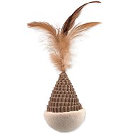 Magic Cat Natural Fun cone with feathers cardboard/gas white 6 cm - Cat Toy