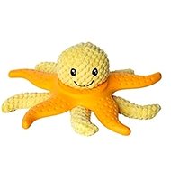 Kiwi Walker TPR Foam Floating Starfish & Plush Octopus 27 cm yellow - Dog Toy