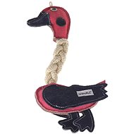 animALL Toy Duck leather with ropes coloured 31 cm - Dog Toy