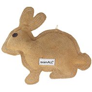 animALL Toy Rabbit leather natural 20 × 20 cm - Dog Toy