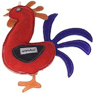 animALL Toy Rooster leather coloured 21 × 25 cm - Dog Toy