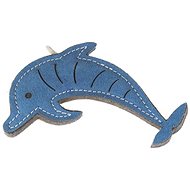 animALL Toy Dolphin natural leather backed with felt 12,5 × 14 cm - Dog Toy