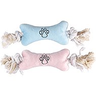 Flamingo Wessel Toy for puppies Bone with rope 40 cm - Dog Toy