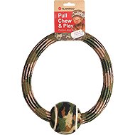 Flamingo Joe Ring with ball camouflage 27 cm - Dog Toy
