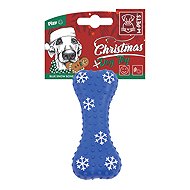 M-Pets Christmas rubber bone blue 14 cm - Dog Toy