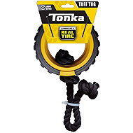 Tonka Rubber mega tahedron with rope and liner 38 cm - Dog Toy