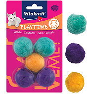 Vitakraft Balls with bells plush 3 cm 5 pcs - Cat Toy