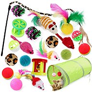 Hapet Cat Tunnel with 20-piece Toy Set - Cat Toy
