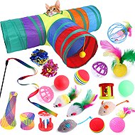 Hapet Cat Tunnel with 21-Piece Toy Set - Cat Toy