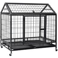 Shumee Cage with Wheels, Steel 98 × 98 × 72cm - Dog Cage