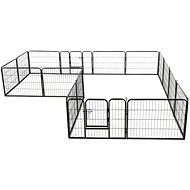 Shumee Dog pen 16 panels steel 60 × 80 cm black - Dog Playpen
