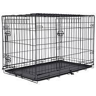 Dog Fantasy Folding cage L, with two doors, size 91 × 56 × 63 cm - Dog Cage