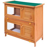 Shumee Garden Rabbit Hutch 4 Wooden Doors 90 × 45 × 89cm - Rabbit Hutch