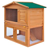 Shumee Garden Rabbit Hutch 3 Wooden Doors 93 × 60 × 97cm - Rabbit Hutch