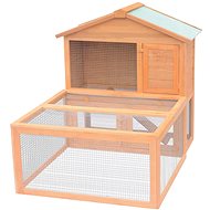 Shumee Rabbit Hutch with Wooden Enclosure 144 × 100 × 100cm - Rabbit Hutch