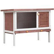 Shumee Garden Rabbit House 1 Floor Wooden Brown 90 × 45 × 65.5cm - Rabbit Hutch