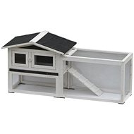 DUVO+ Rabbit hutch Lambert hut white 155 × 53 × 70cm - Rabbit Hutch
