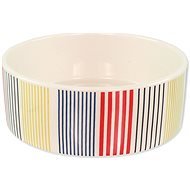 Dog Fantasy DF Ceramic Dog Bowl, Coloured Stripes 770ml - Dog Bowl