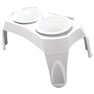 M-Pets Double Plastic Bowl White 2 × 1100ml 3/3 - Dog Bowl