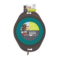 M-Pets ON THE ROAD foldable bowl 1230 ml turquoise - Travel Bowl for Dogs and Cats