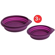 Karlie foldable silicone bowl pink 500 ml 3 pcs - Travel Bowl for Dogs and Cats