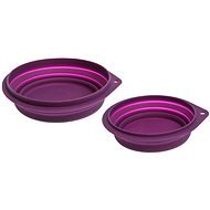 Karlie Silicone Travel Bowl, Pink 1000ml - Travel Bowl for Dogs and Cats