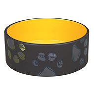 Trixie Jimmy Dark Grey with Paws - Dog Bowl